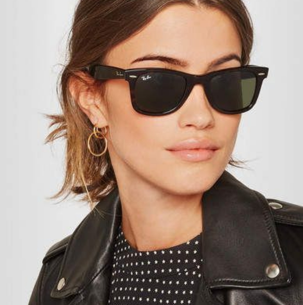 LIKE NEW RayBan Wayfarer RB2140 Black Ray ban sunglasses - Picture 15 of 16